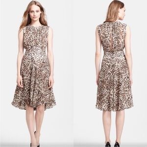 L'AGENCE Leopard Print Sleeveless Midi Dress Size 4 Animal Print Chic Timeless